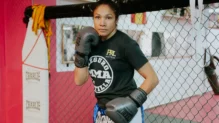 La luchadora de MMA Karla Benítez durante la entrevista para Artículo14