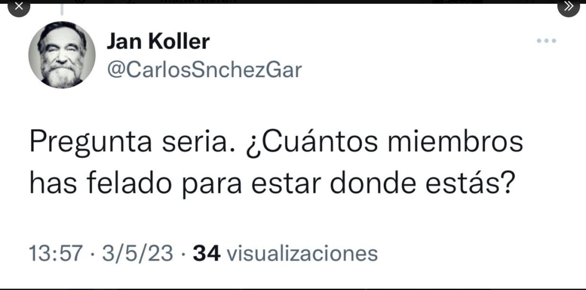 Uno de los mensajes recibidos en las redes sociales