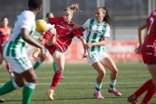 Duelo entre el Levante las Planas - Betis del pasado 14 de abril en el Estadio Municipal Les Planes