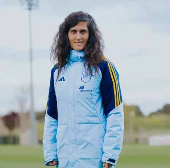 Montse Tomé en la Ciudad del Fútbol de las Rozas