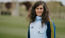 La seleccionadora nacional, Montse Tomé en la Ciudad del Fútbol de las Rozas