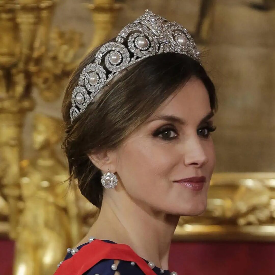 Letizia con la tiara Cartier (tiaras de la Casa Real)