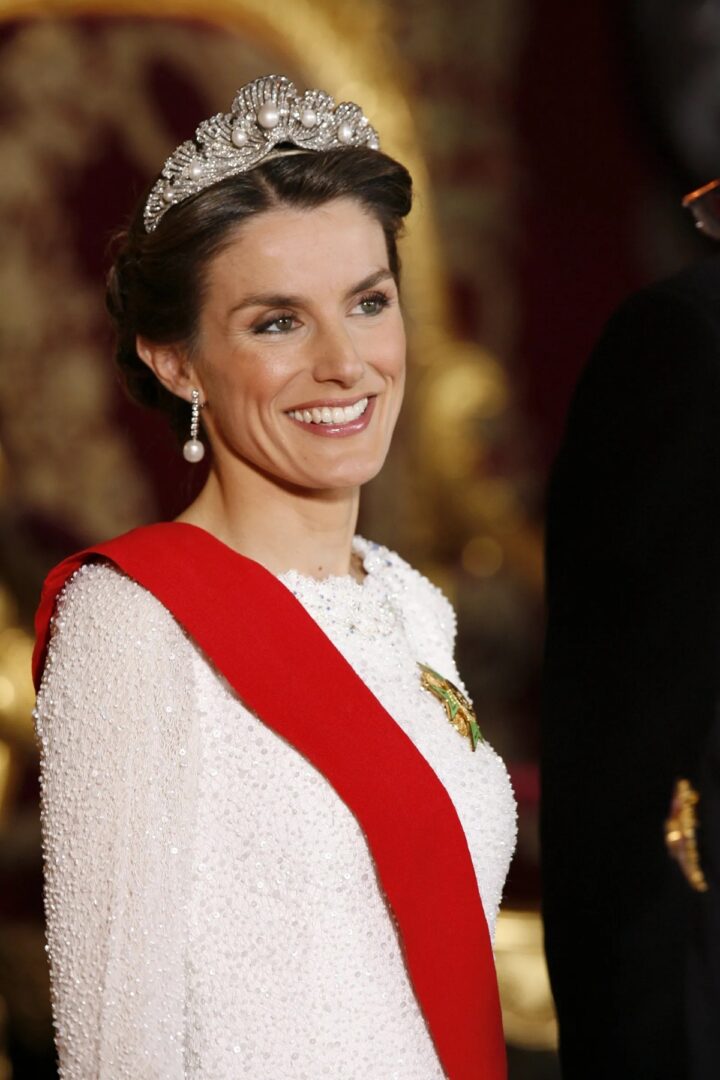 Letizia con la tiara Mellerio (tiaras de la Casa Real)