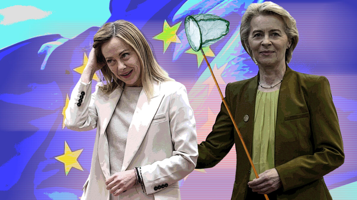 Giorgia Meloni y Ursula Von der Leyen.