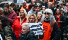 Huelga de trabajadores en Argentina.
