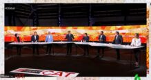 Una imagen del debate de los candidatos catalanes en el plató de La Sexta