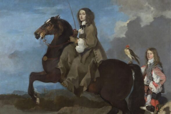 'Cristina de Suecia, reina, a caballo'