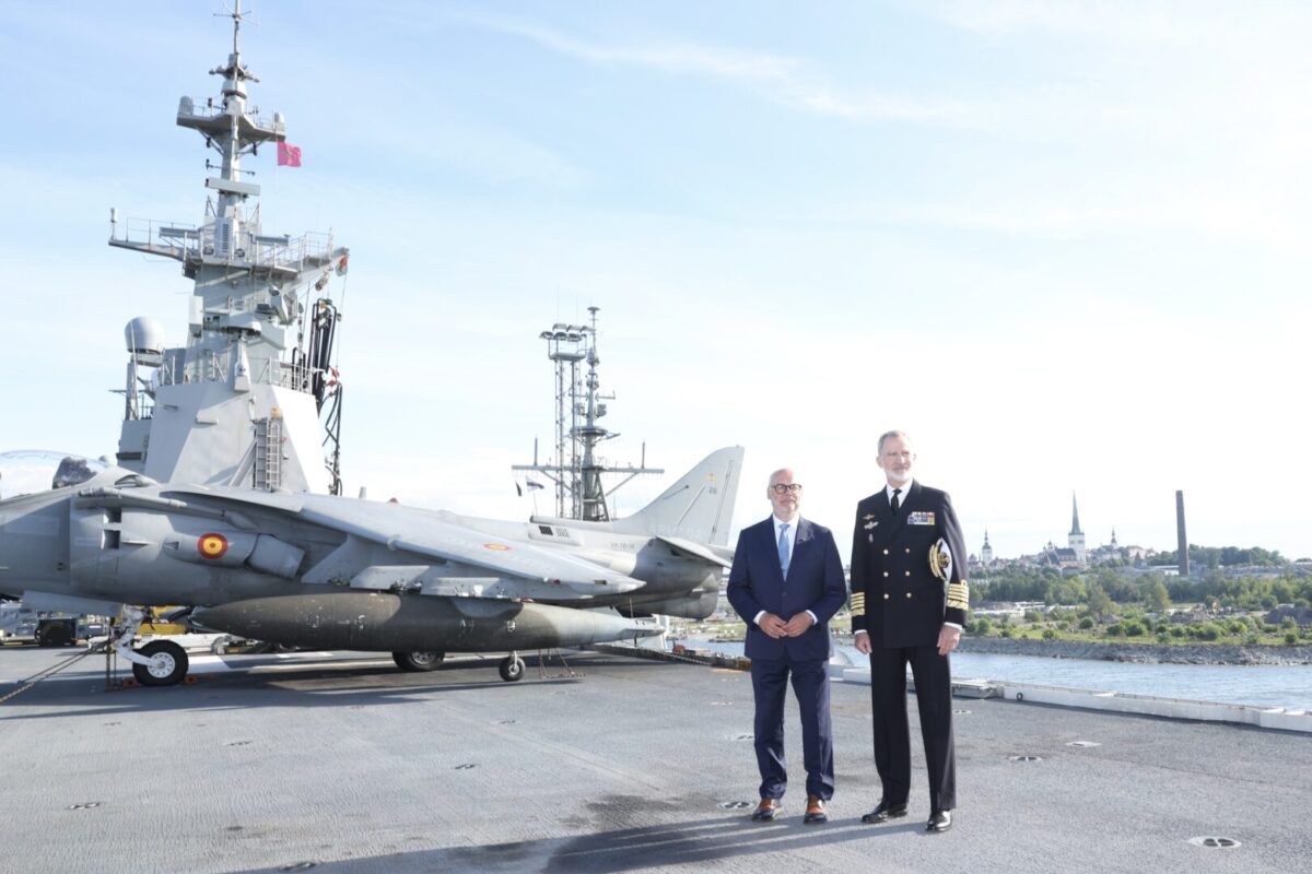 Felipe VI, junto al presidente de Estonia