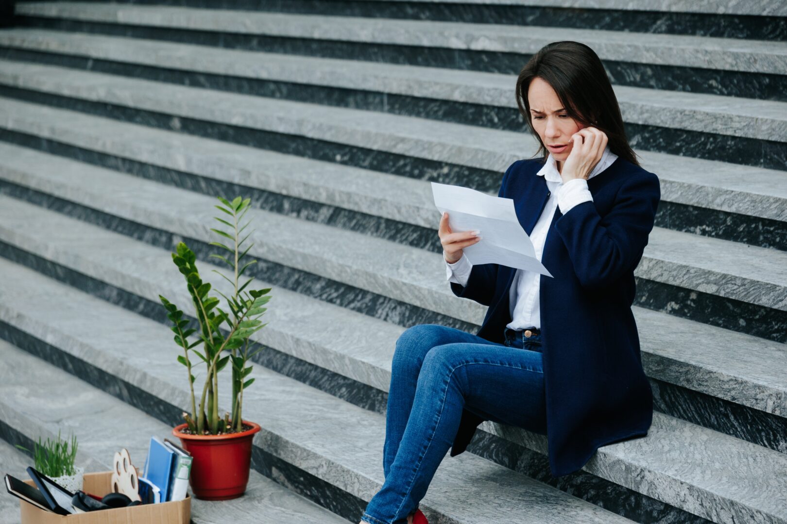 Una mujer desempleada Una mujer desempleada