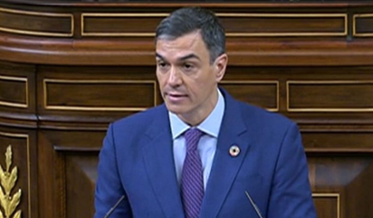 Pedro Sánchez comparece en el Congreso de los Diputados.