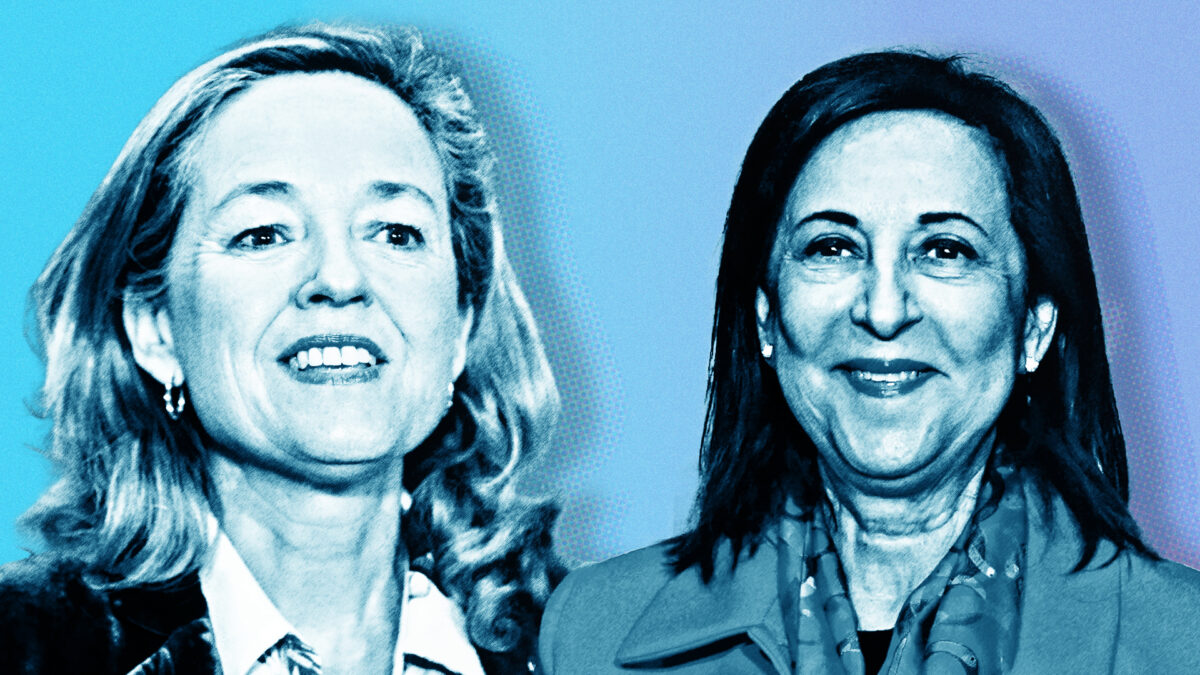 La presidenta del BEI y la ministra de Defensa
