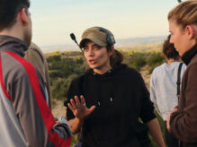 Gemma Blasco, durante el rodaje de 'La furia'