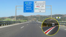 Línea roja en la carretera - Sociedad