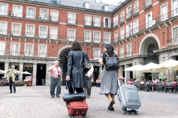 Turistas visitando Madrid