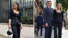 Manuela Villena e Isabelle Junot coinciden con el mismo look made in Spain que será tendencia esta Semana Santa