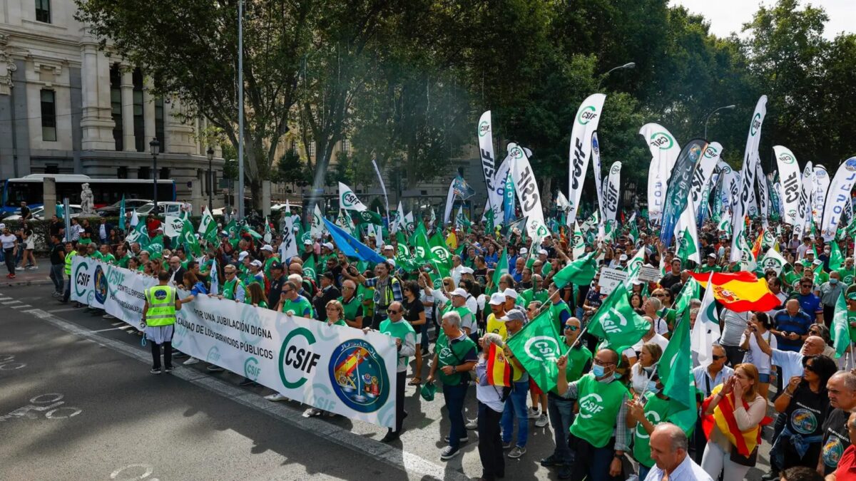 Manifestación de funcionarios - Economía
