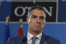 Rueda de prensa de Pedro Sánchez tras reuniones del Tratado Atlántico Norte - Política