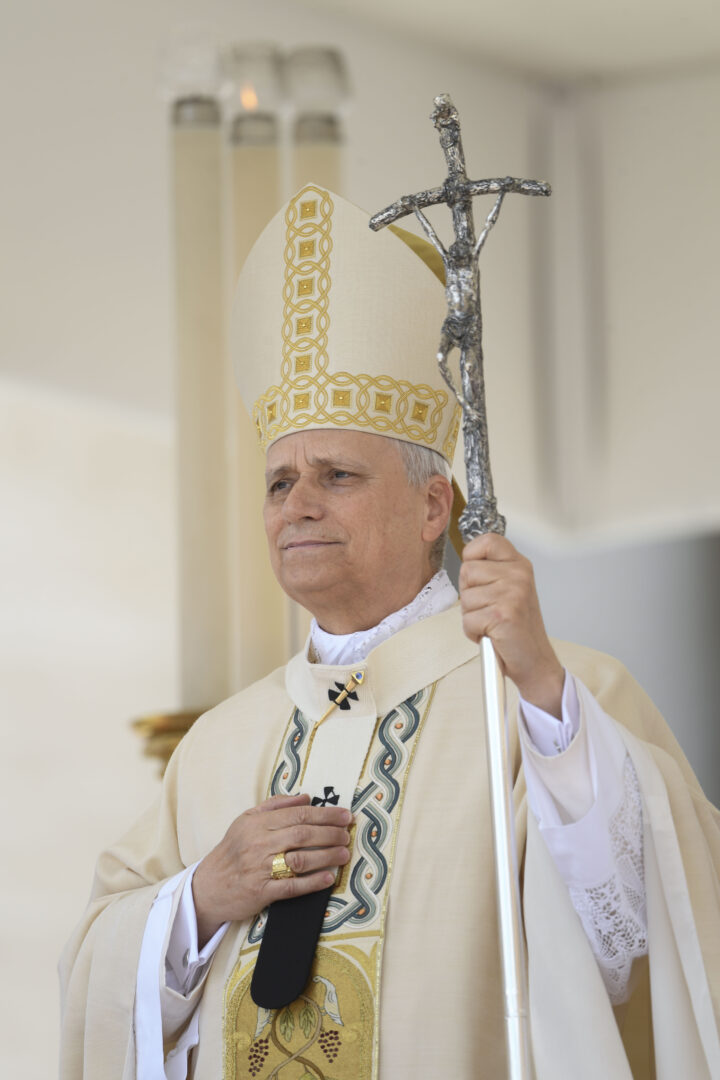 El Papa León XIV, durante la misa de inicio de su pontificado