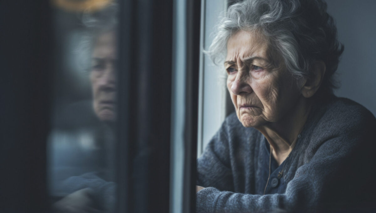 Mujer mayor con depresión - pensiones - viudas