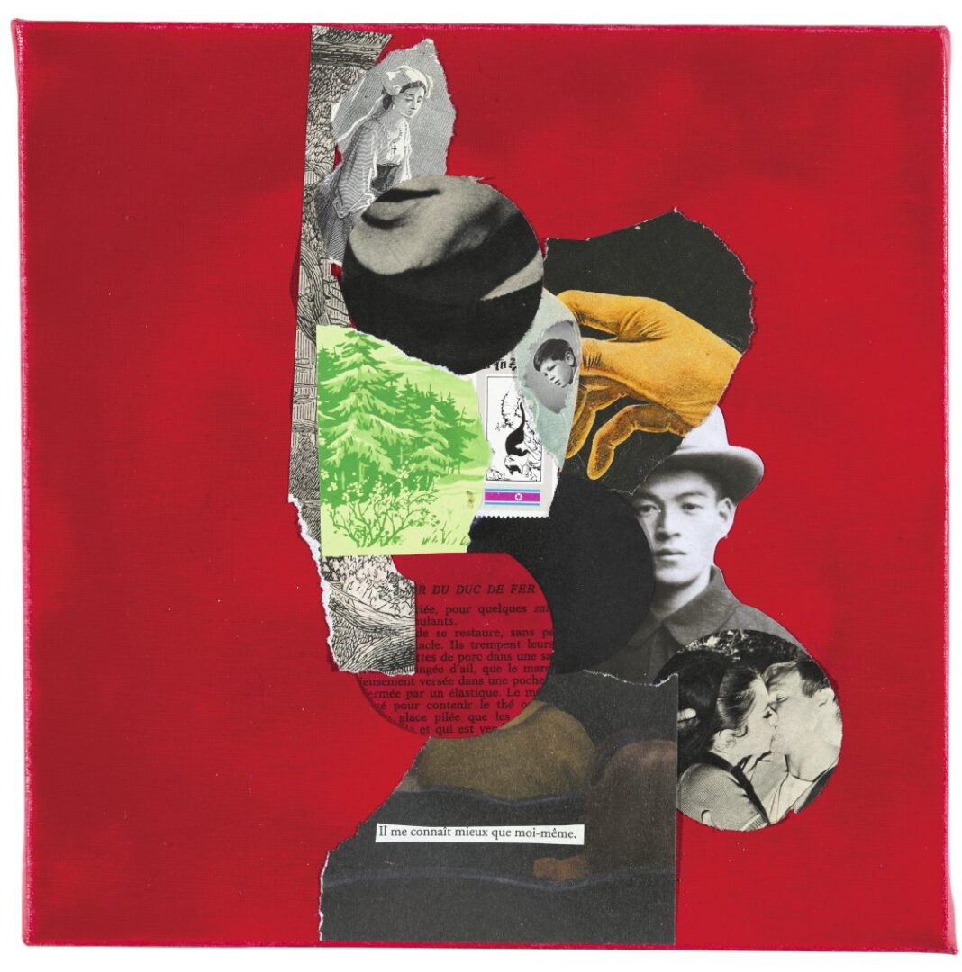 'Il me connaît mieux que moi-même', 2023. Collage sobre lienzo. Isabel Coixet