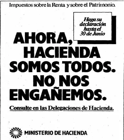 Eslogan original de Hacienda somos todos
