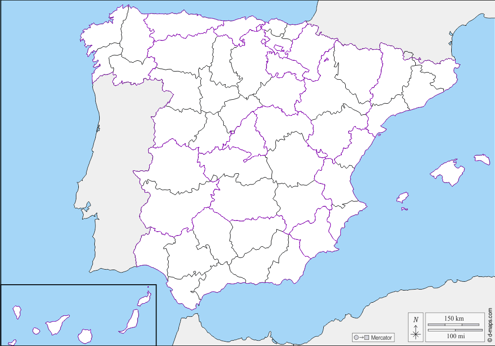 Mapa de las provincias de España