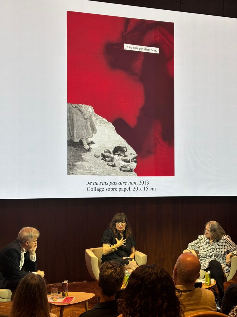 Guillermo Solana, Isabel Coixet y Estrella de Diego en la presentación de la exposición 'Aprendizaje de la desobediencia' en el Museo Thyssen