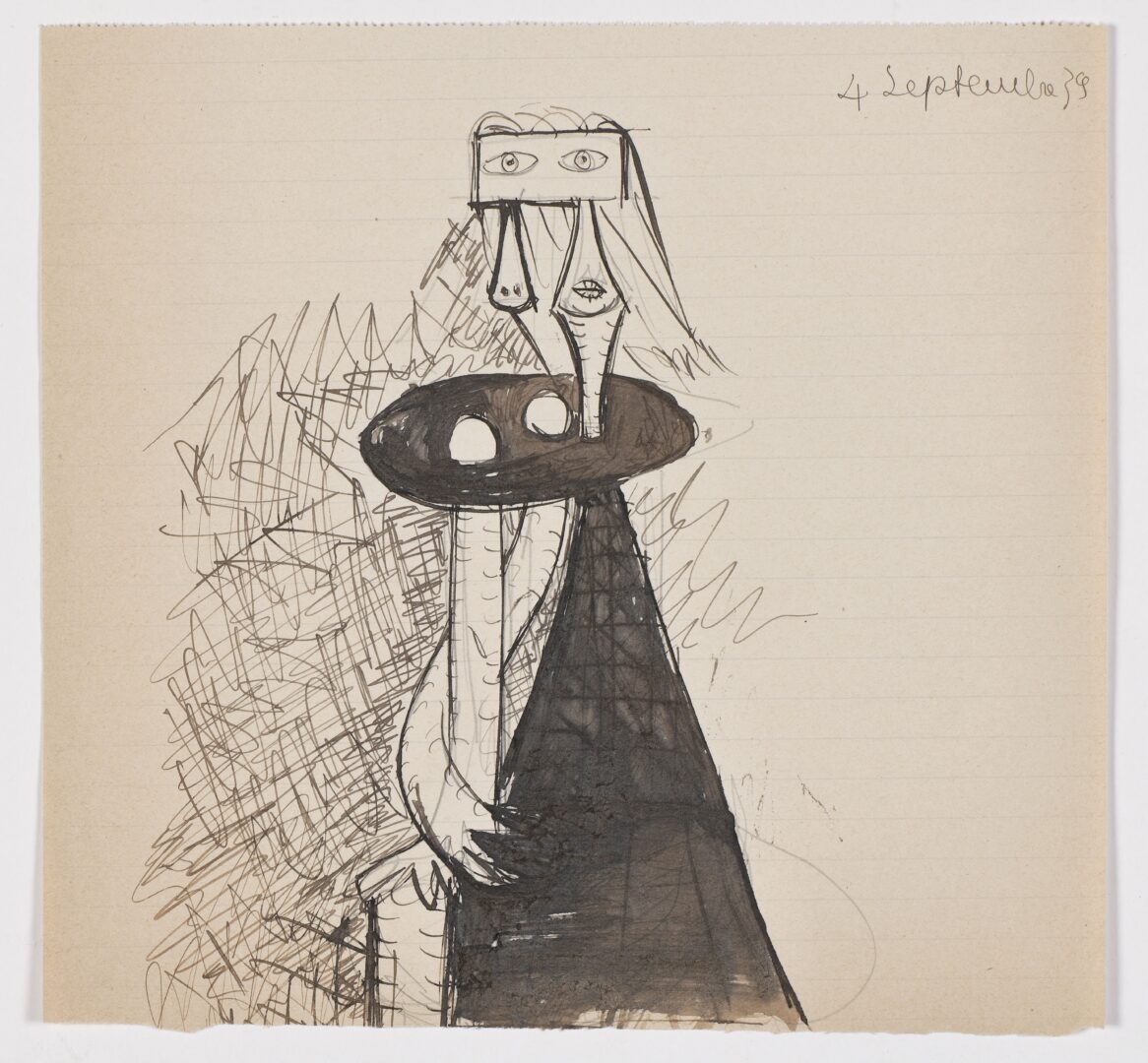 Autorretrato de Dora Maar con el pecho cortado. 1939. Cortesía Galerie Boquet Vegap