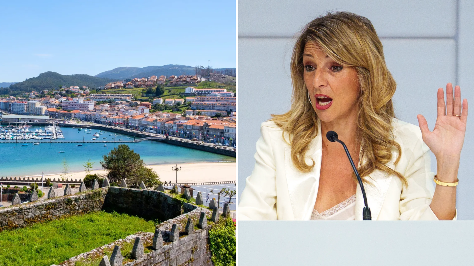 Imagen de Baiona y de Yolanda Díaz