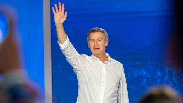 El presidente del PP, Alberto Núñez Feijóo