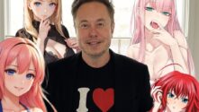 Elon Musk, en un montaje con personajes porno de anime compartido en su cuenta de X