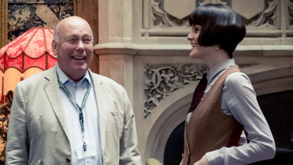 Julian Fellowes en el rodaje de 'Downton Abbey'
