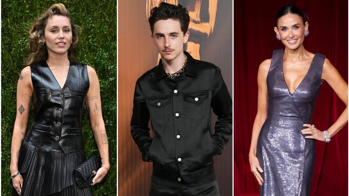 Demi Moore, Milye Cyrus y Timothée Chalamet tendrán estrella en el paseo de la fama en 2026