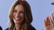 Julia Roberts, durante la rueda de prensa de la película 'After the hunt', de Luca Guadagnino, presentada en el Festival de Venecia