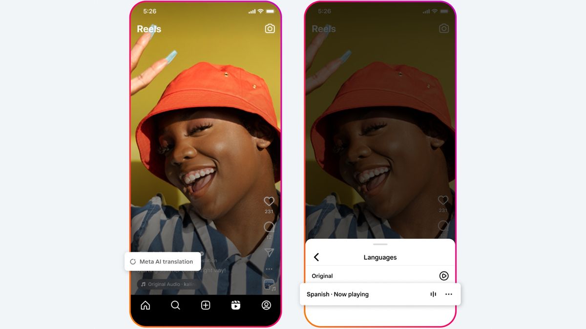 Doblaje traducido automáticamente, la novedad con IA de Instagram