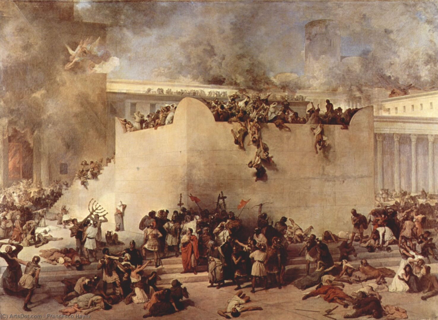 'Destrucción del templo de Jerusalén', de Francesco Hayez