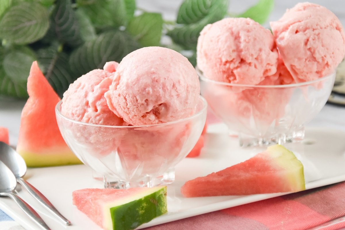 Helado casero de sandía