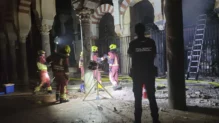 Interior del incendio de la mezquita de Córdoba - Cultura