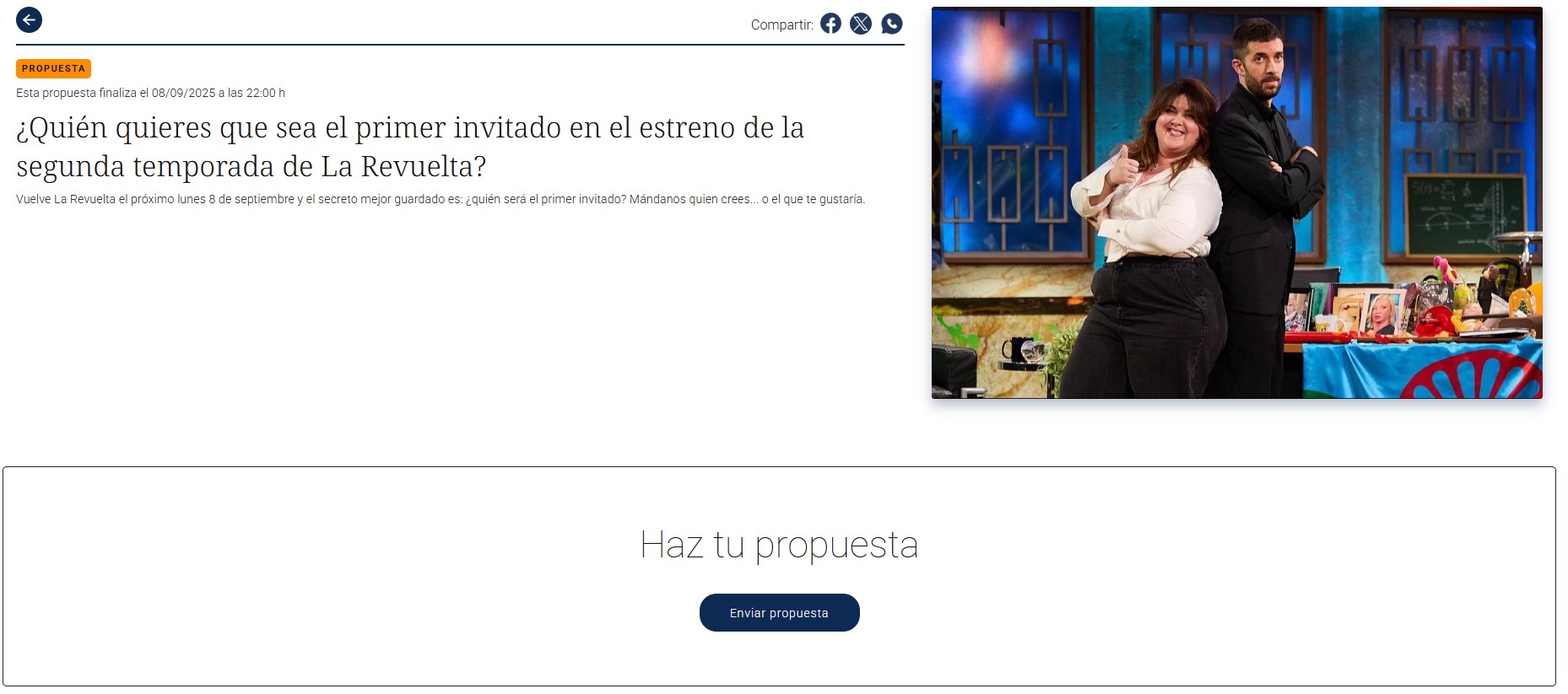 Captura de la encuesta de RTVE Participa