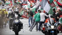 Manifestación propalestina en La Vuelta - Sociedad